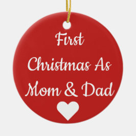 Primer navidad como ornamento de la mamá y del