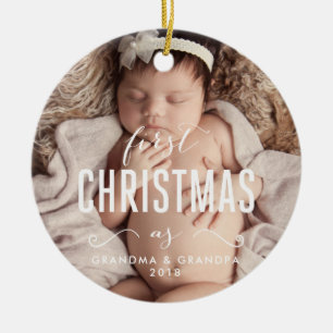 Primer navidad como ornamento del abuelo de la