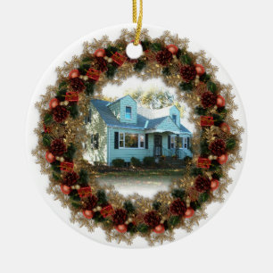 Primer navidad en el nuevo ornamento casero