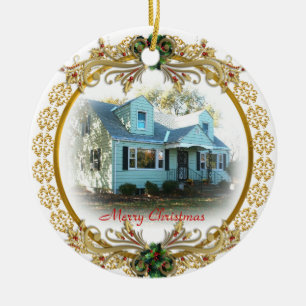 Primer navidad en el nuevo ornamento casero