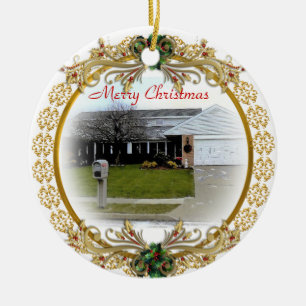 Primer navidad en el nuevo ornamento casero