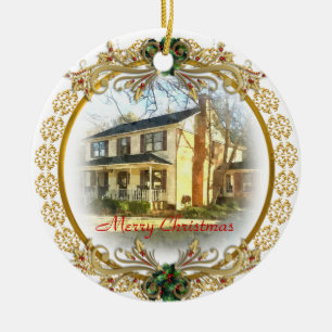 Primer navidad en el nuevo ornamento casero