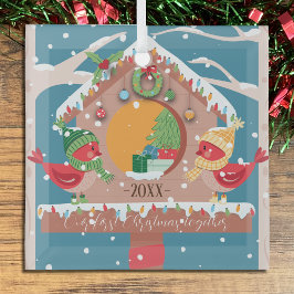 Primer Navidad Juntos Ornamento Pareja Cardenales