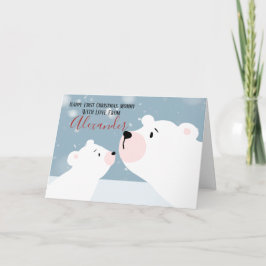Primer Navidad Mamá Oso Polar Personalizado