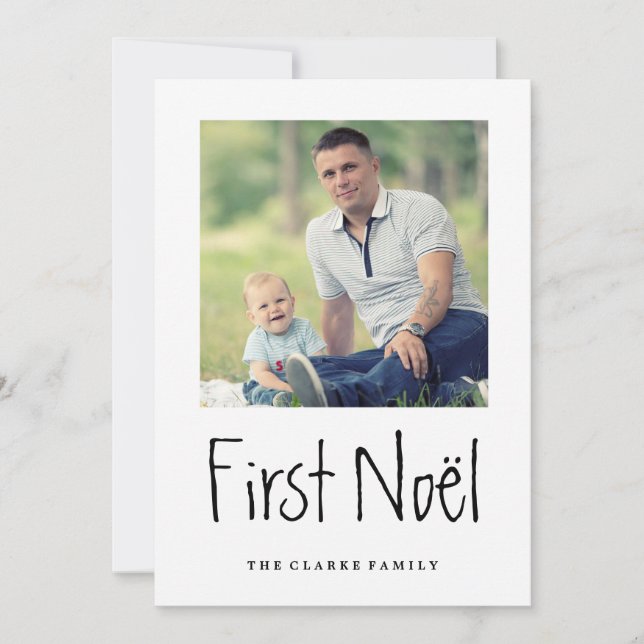 PRIMER NOEL | TARJETA DE FOTOGRAFÍA DE MODA MODERN (Anverso)