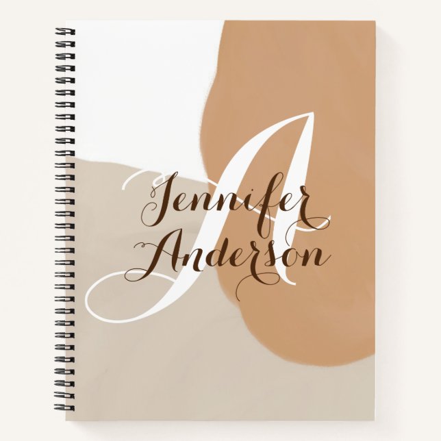 Primer nombre del monograma minimalista del libro  (Anverso)