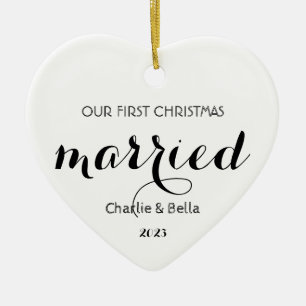 Primer Ornamento Casado de Navidad - Boda Keepsak