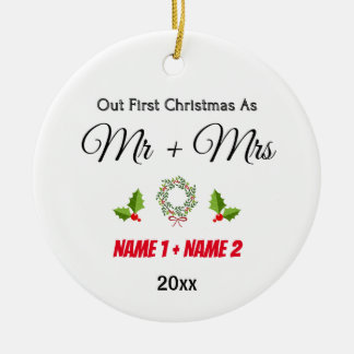 Primer Ornamento Casado de Navidad - Regalo Casado