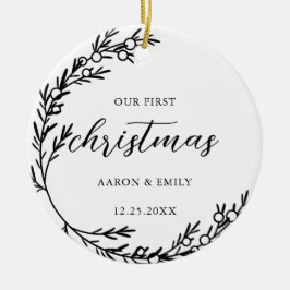 Primer ornamento de cerámica de vómito de Navidad