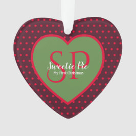 Primer Ornamento de Corazón de Navidad