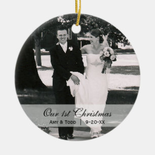 Primer ornamento de encargo de la foto del navidad