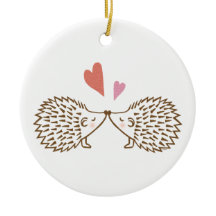 Primer ornamento de encargo del erizo del navidad