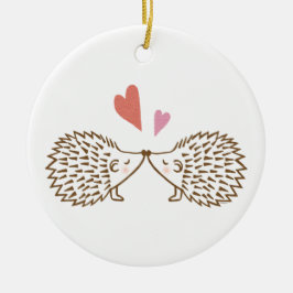 Primer ornamento de encargo del erizo del navidad