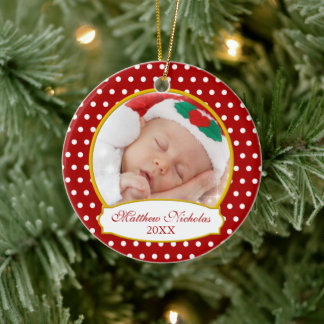 Primer ornamento de fotos de Navidad del bebé