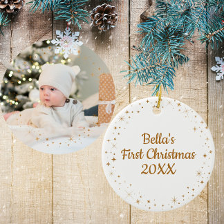 Primer ornamento de fotos de Navidad del bebé
