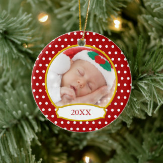 Primer ornamento de fotos de Navidad del bebé