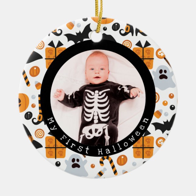 Primer ornamento de Halloween del bebé lindo de (Frente)
