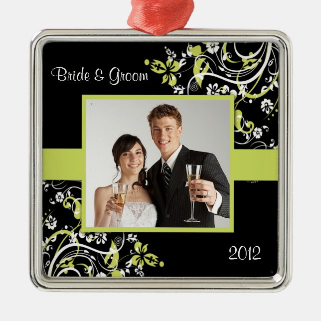 Primer ornamento de la foto del navidad (Frente)