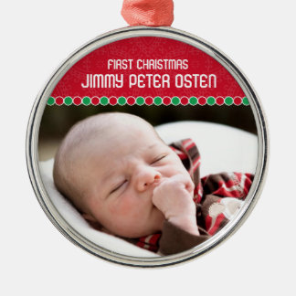 Primer ornamento de la foto del navidad