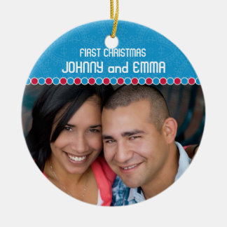 Primer ornamento de la foto del navidad
