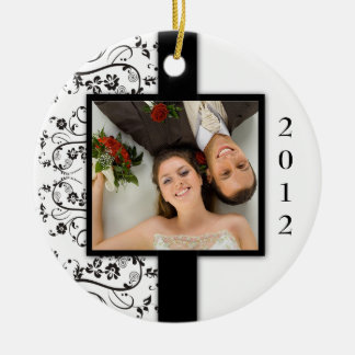Primer ornamento de la foto del navidad