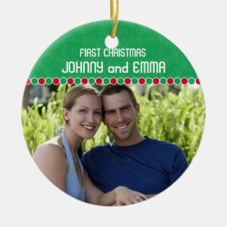 Primer ornamento de la foto del navidad