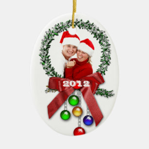 Primer ornamento de la FOTO del navidad del par