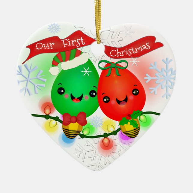 Primer ornamento de las luces de navidad de la (Frente)