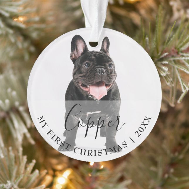 Primer ornamento de Navidad para mascota con nombr (Árbol)