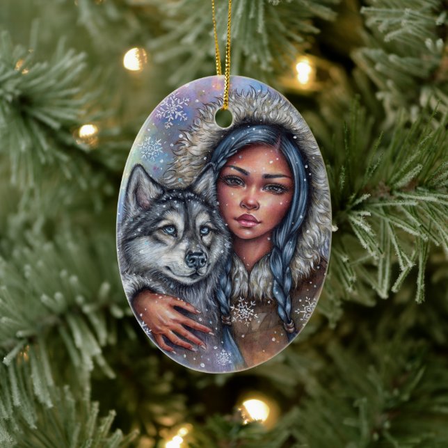 Primer Ornamento de Nieve Husky Mejor Amigo Invier (Árbol)