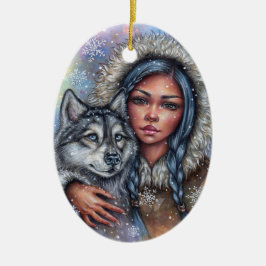 Primer Ornamento de Nieve Husky Mejor Amigo Invier