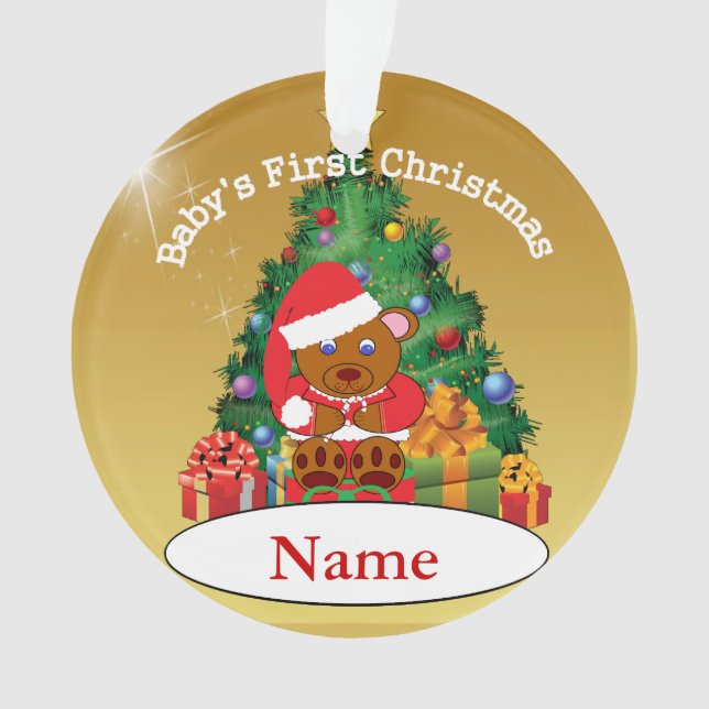 Primer ornamento del árbol de navidad del bebé (Anverso)