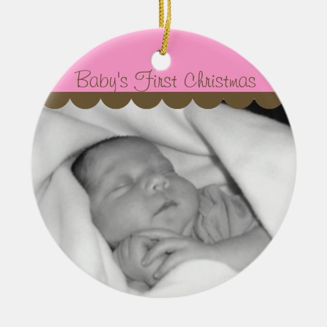 Primer ornamento del círculo de la foto del (Frente)