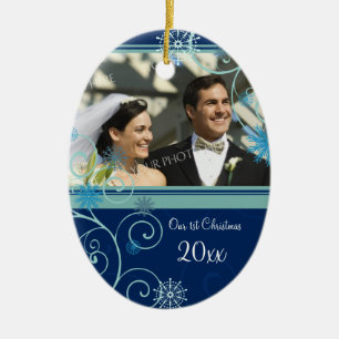 Primer ornamento del navidad de la foto del