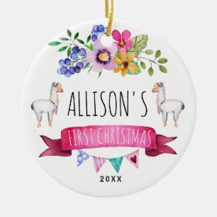 Primer ornamento del navidad de la llama