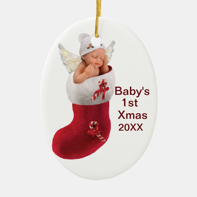 primer ornamento del navidad de los babys - (Frente)