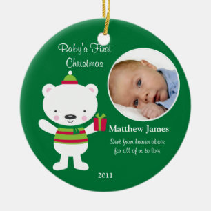 Primer ornamento del navidad del bebé
