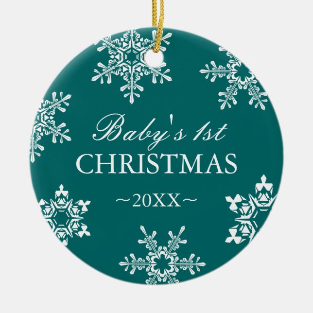 Primer ornamento del navidad del bebé (Frente)