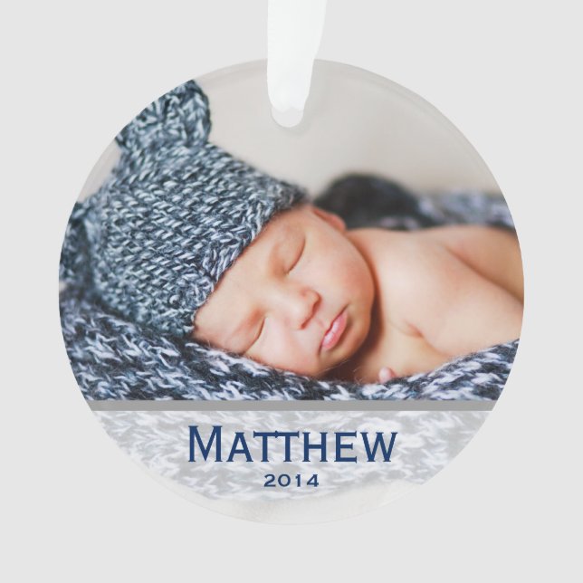 Primer ornamento del navidad del bebé (Anverso)