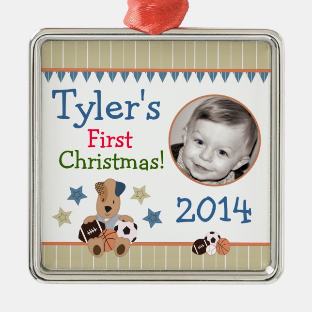 Primer ornamento del navidad del bebé All-star de (Frente)