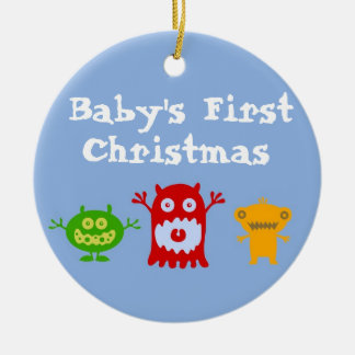 Primer ornamento del navidad del pequeño bebé de