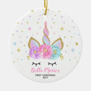 Primer ornamento del unicornio del ornamento del