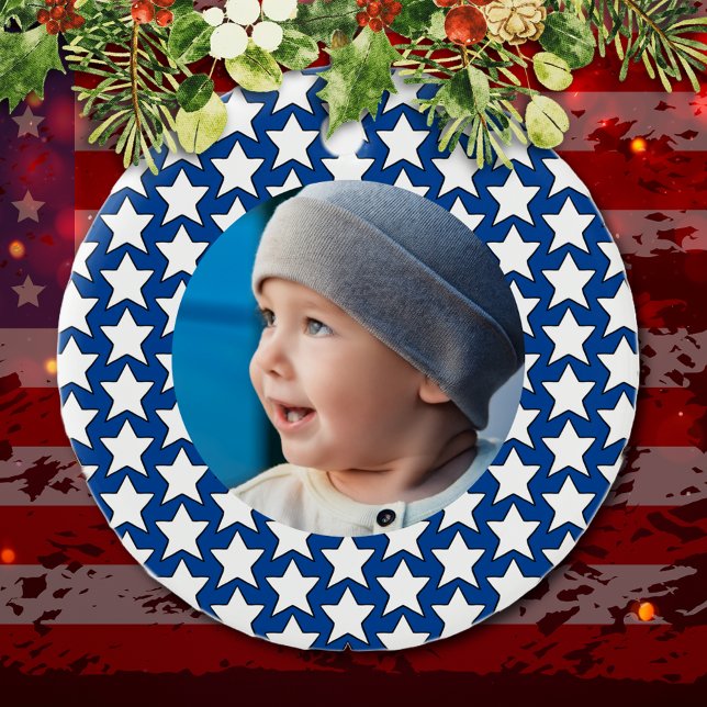 Primer ornamento navideño de bebé patriótico (Subido por el creador)