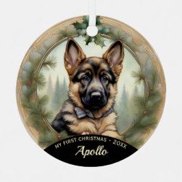 Primer ornamento navideño de Pastor Alemán