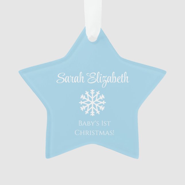 Primer ornamento navideño de Star Baby | Cualquier (Anverso)