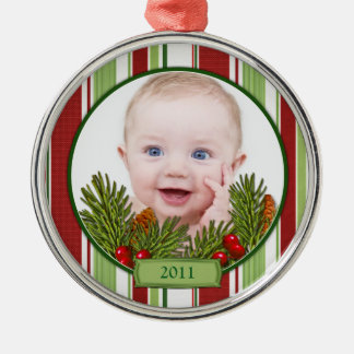 Primer ornamento navideño del bebé - Forma redonda