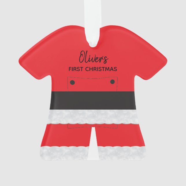 Primer ornamento navideño del bebé lindo (Reverso)