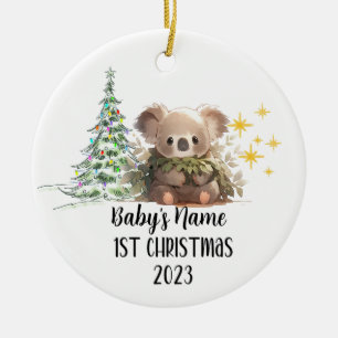 Primer ornamento navideño del bebé personalizado
