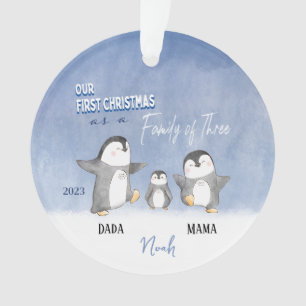 Primer ornamento navideño lindo del personalizado 