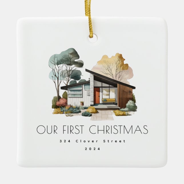 Primer Ornamento navideño nuevo de vacaciones en c (Anverso)